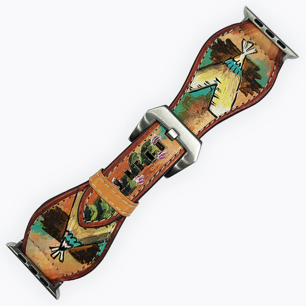 Leather Apple Watch Band -  Desert Teepee