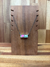 Oaklyn Necklace - Silver Multicolour Turquoise