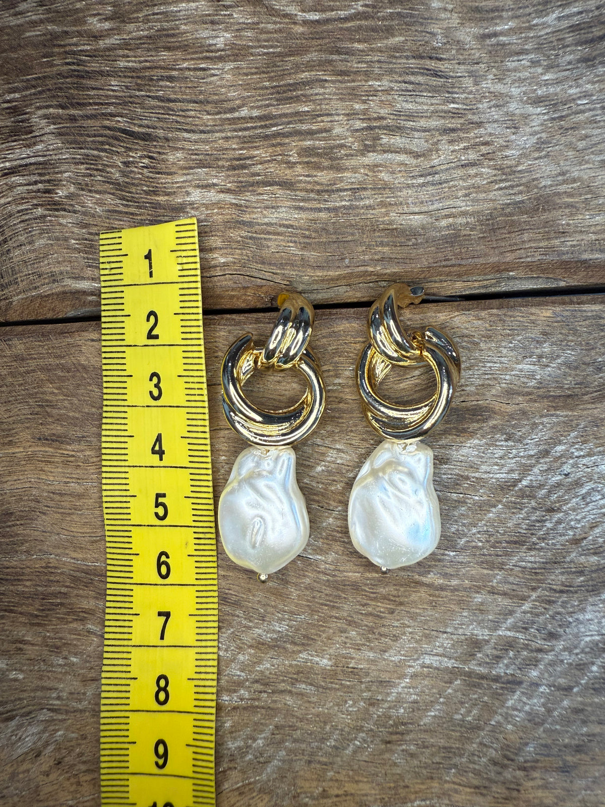 Earrings - Pearl Chain Drop
