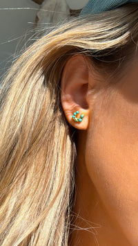 Good Luck Earrings - Turquoise Stones