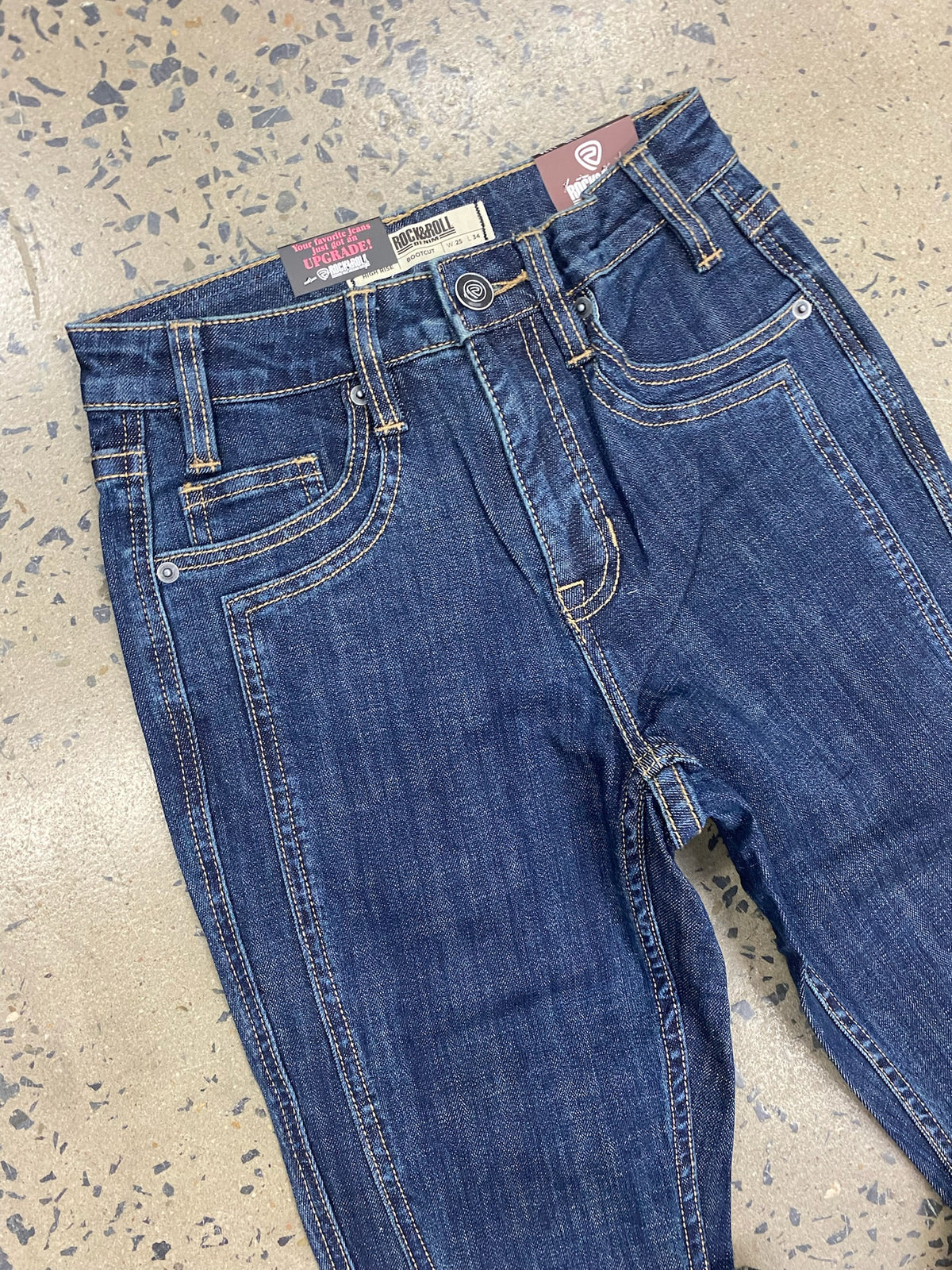 Rock & Roll Cowgirl Jeans - BW4HD07198 - Saddle Stitch High Rise Bootcut