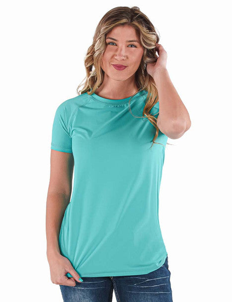 Cowgirl Tuff Breathe Tee  - Turquoise (100580)