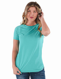 Cowgirl Tuff Breathe Tee  - Turquoise (100580)