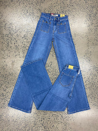 Rock & Roll Cowgirl Jeans - BW6HD07213 - Patch Pocket Relaxed High Rise Flare