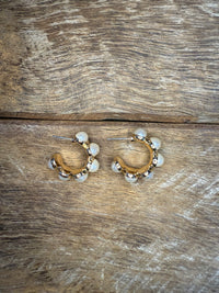 Earrings - Pearl Hoop