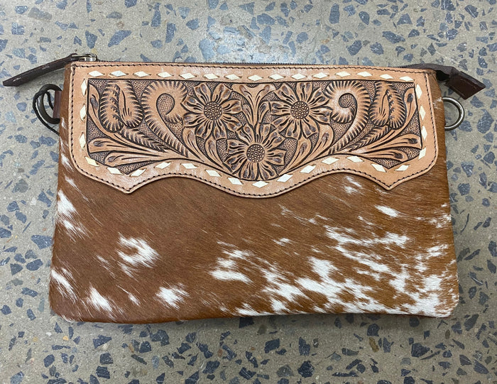 Betty - Cowhide Crossbody Clutch