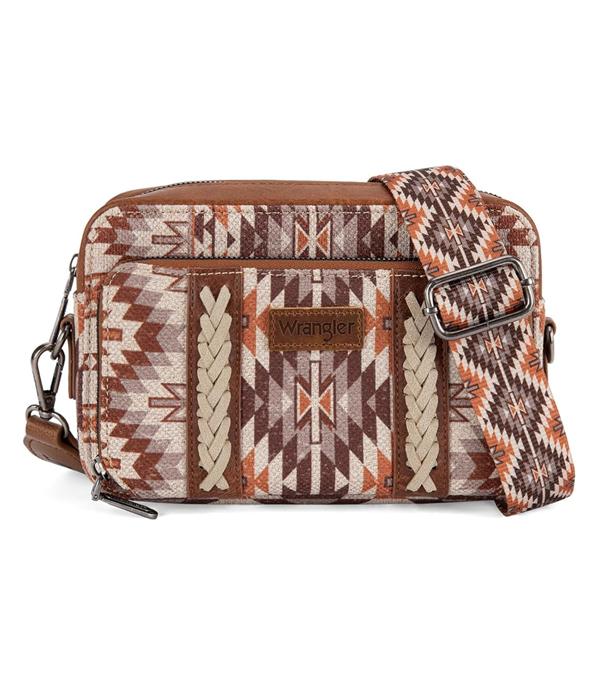 Wrangler Southwestern Crossbody - Brown (WG2207-3007BR)