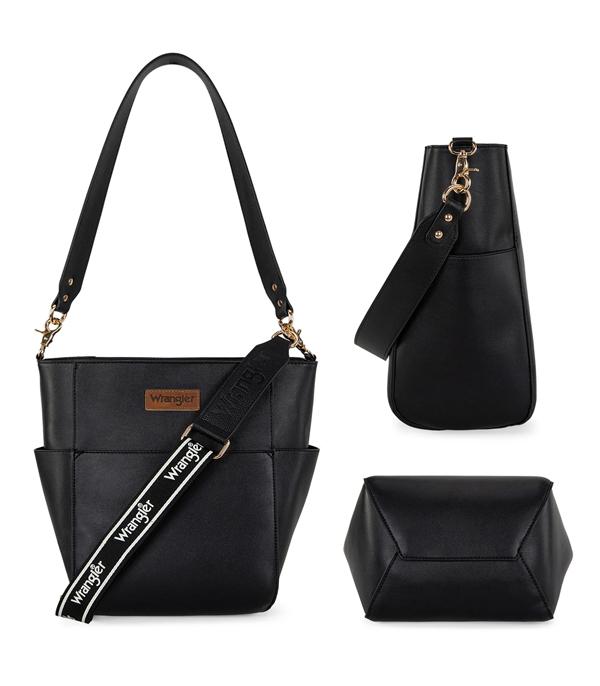 Wrangler Bucket Handbag - Black (WG67-9182BK)