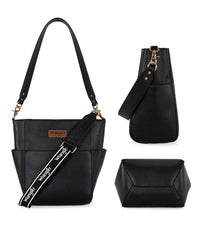 Wrangler Bucket Handbag - Black (WG67-9182BK)