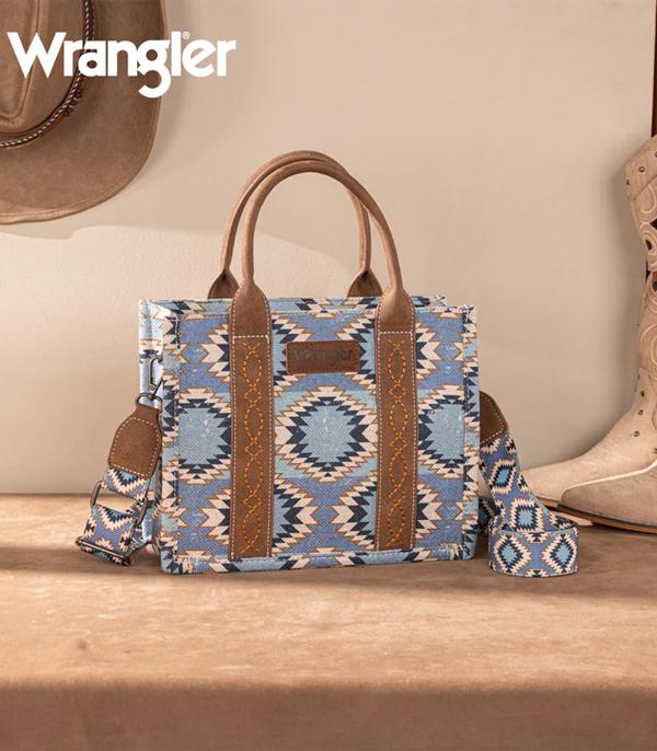 Wrangler Aztec Distressed Print Tote - Jean (WG221-8120JN)