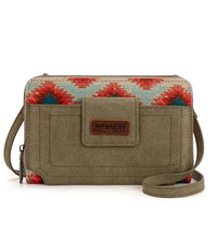 Wrangler Distressed Aztec Crossbody - Green (WG221-183GN)