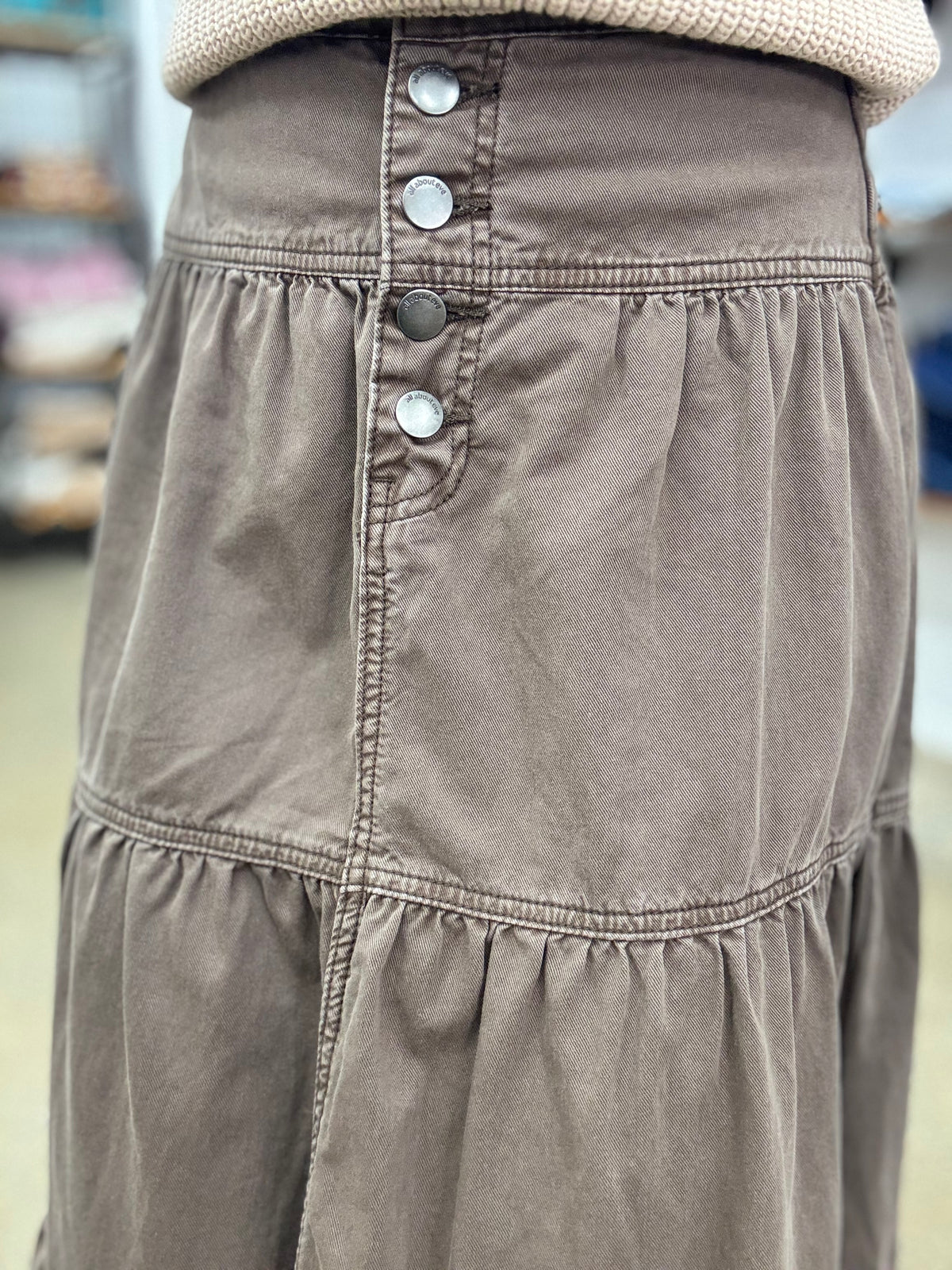 Coco - Denim Maxi Skirt (Cocoa)