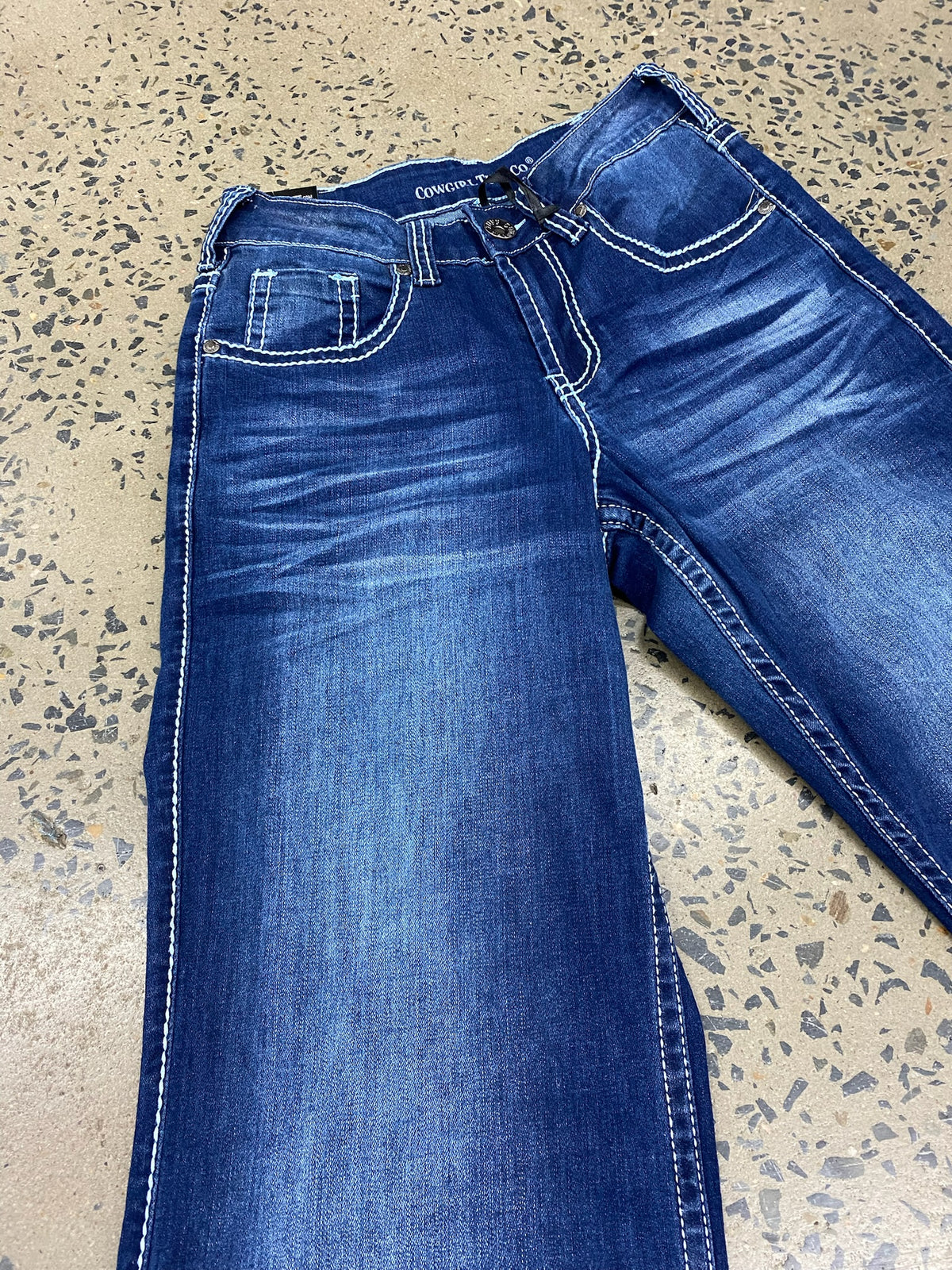 Cowgirl Tuff Jeans - Edgy Wide Leg