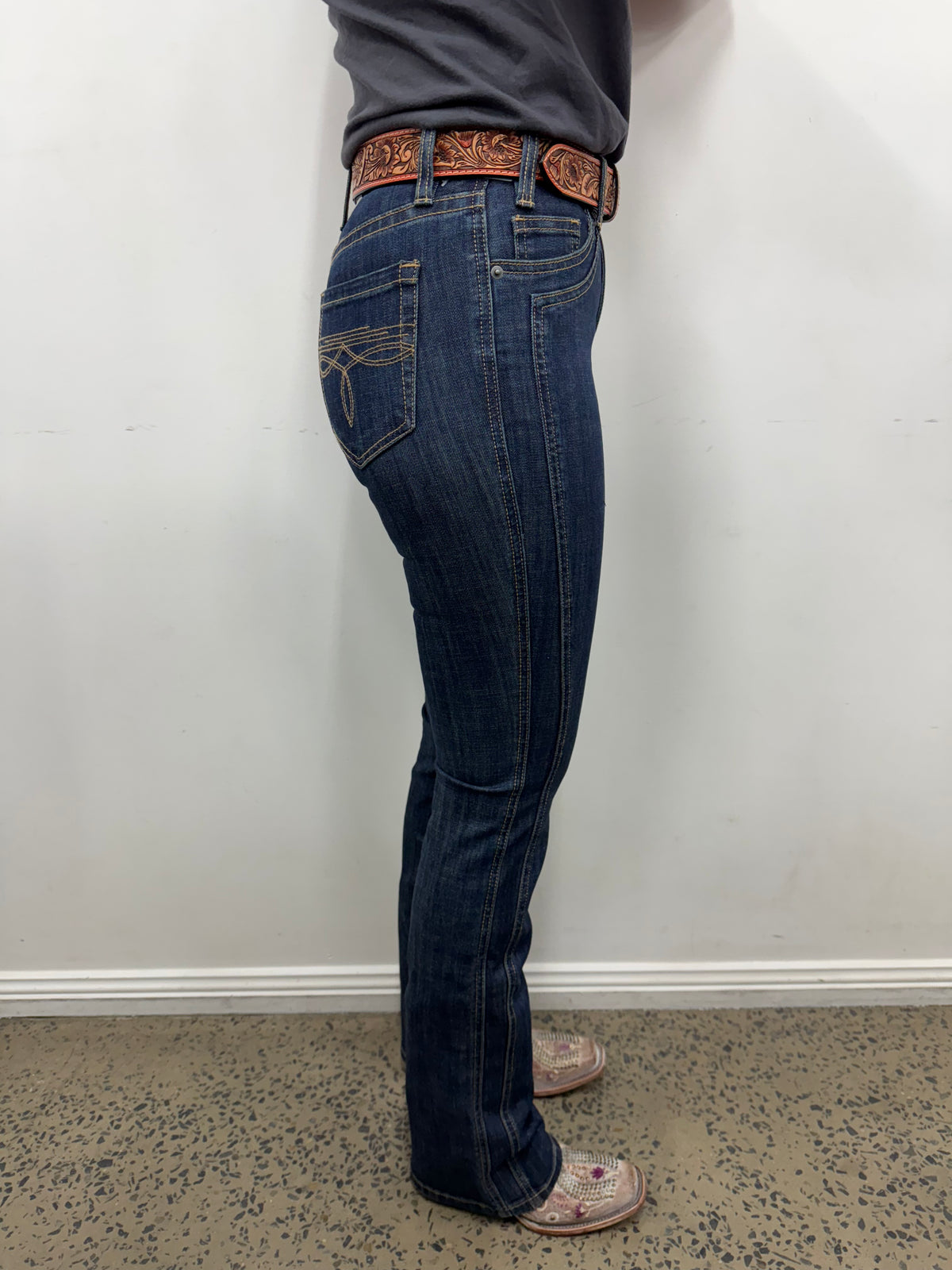 Rock & Roll Cowgirl Jeans - BW4HD07198 - Saddle Stitch High Rise Bootcut