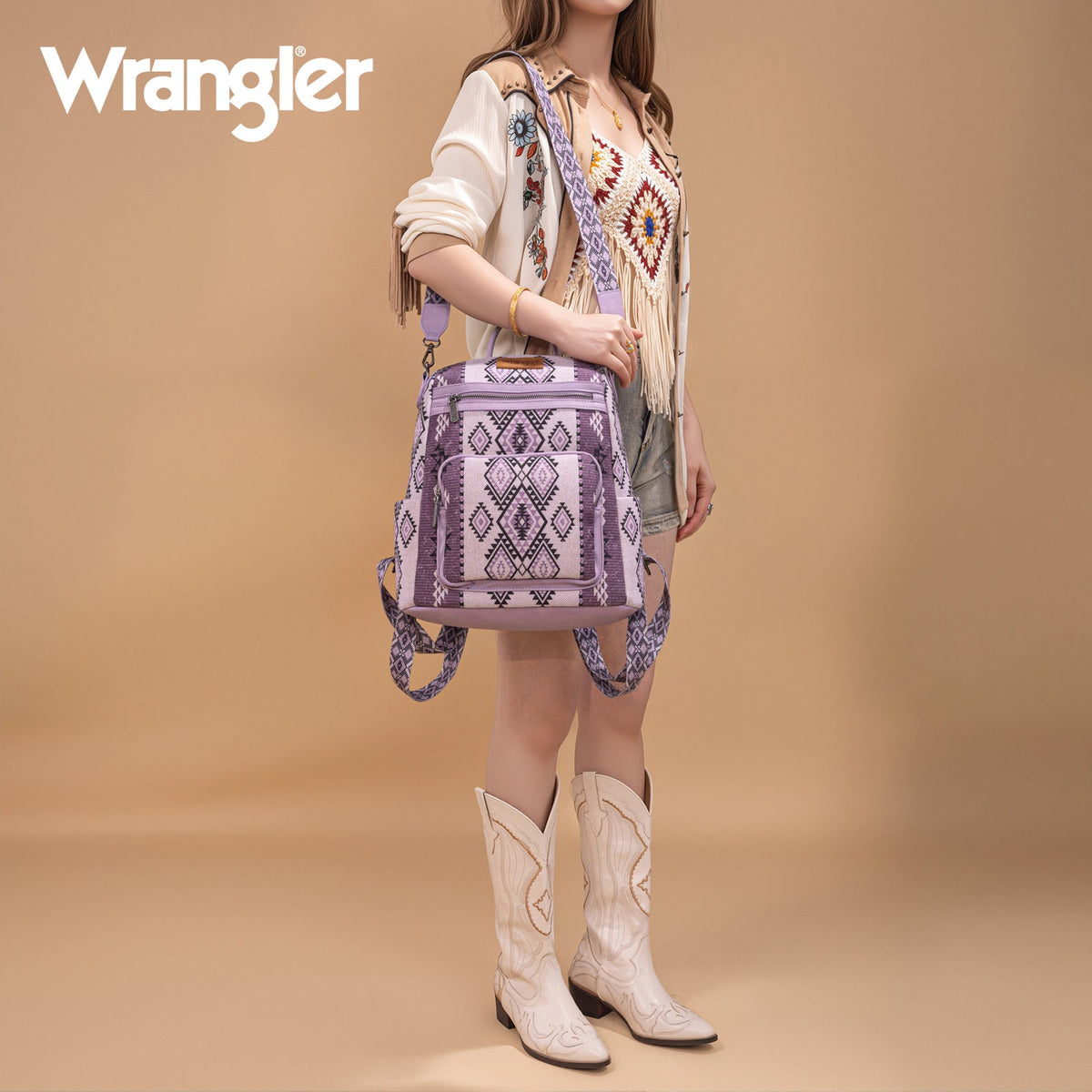 Wrangler Aztec Backpack - Purple (WG213-9110PP)