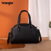 Wrangler Whipstitch Satchel Handbag - Black (WG185-5112BK)
