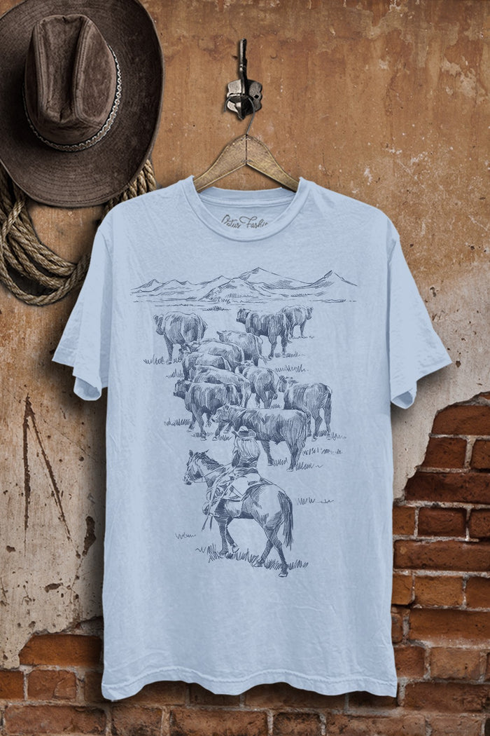 Ranch Life Graphic Tee - Blue