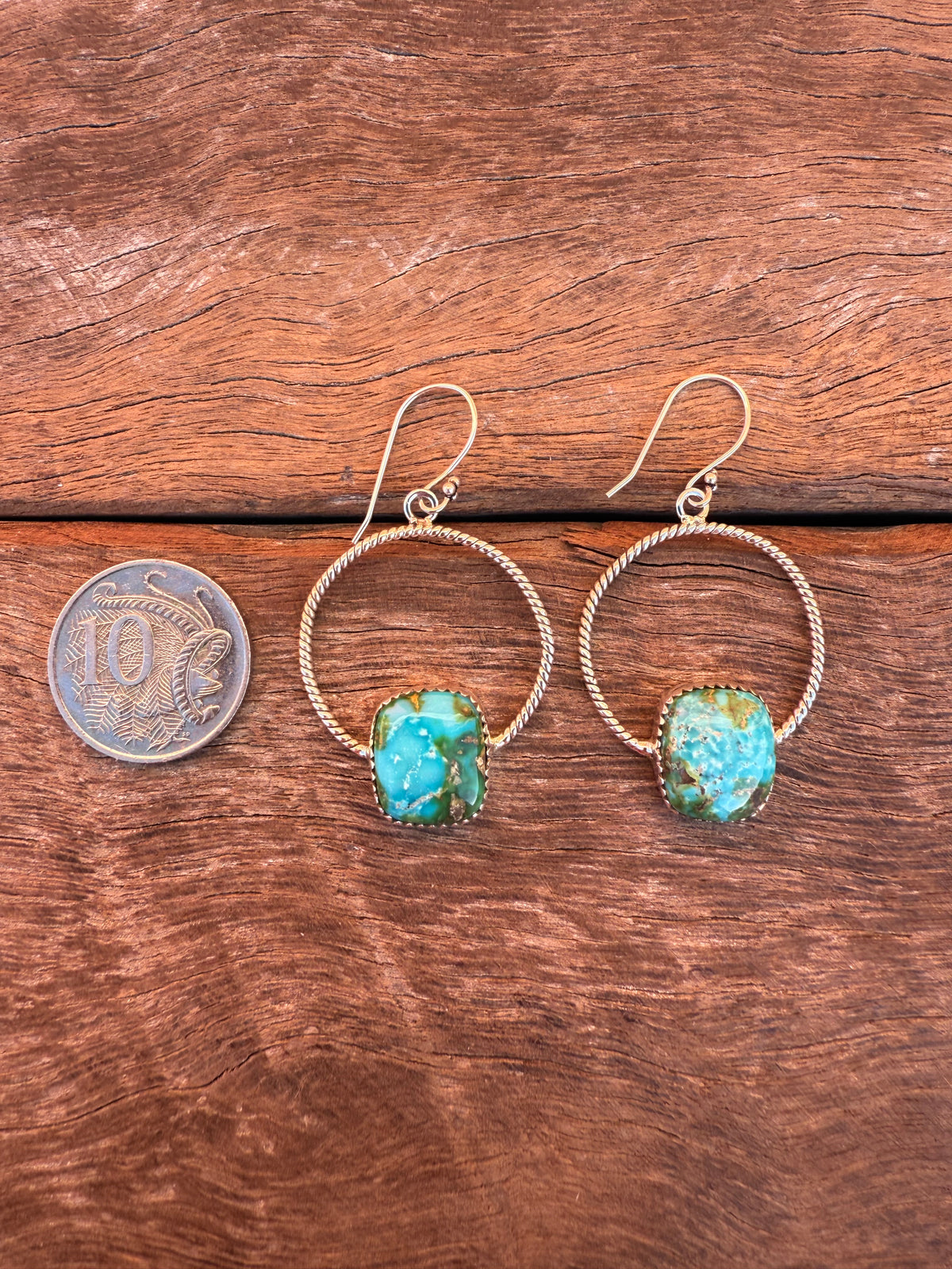 Hideaway Hoop Earrings - Sonora Gold Stones