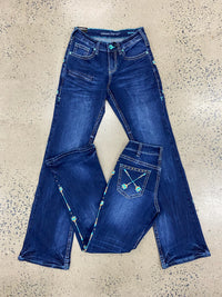 Cowgirl Tuff Jeans - Turquoise Arrows