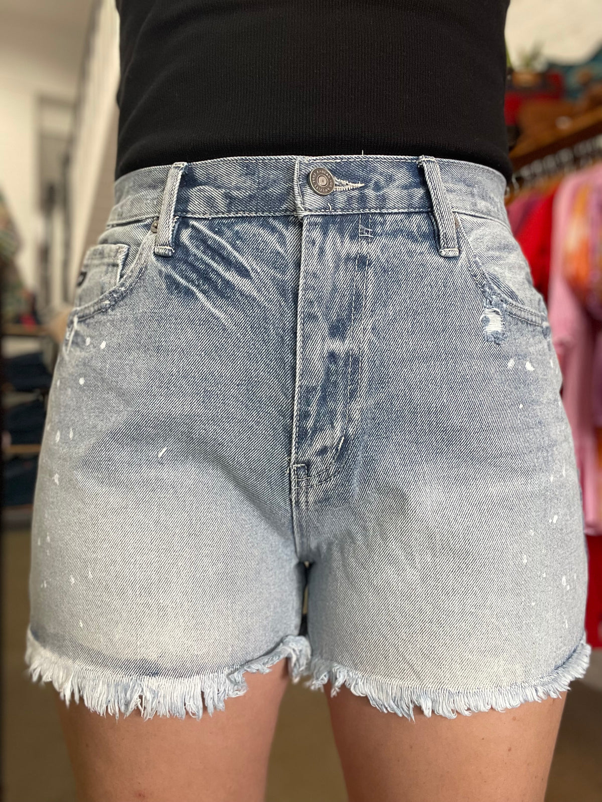 KanCan - Light Wash High Rise Shorts (KC7972M)