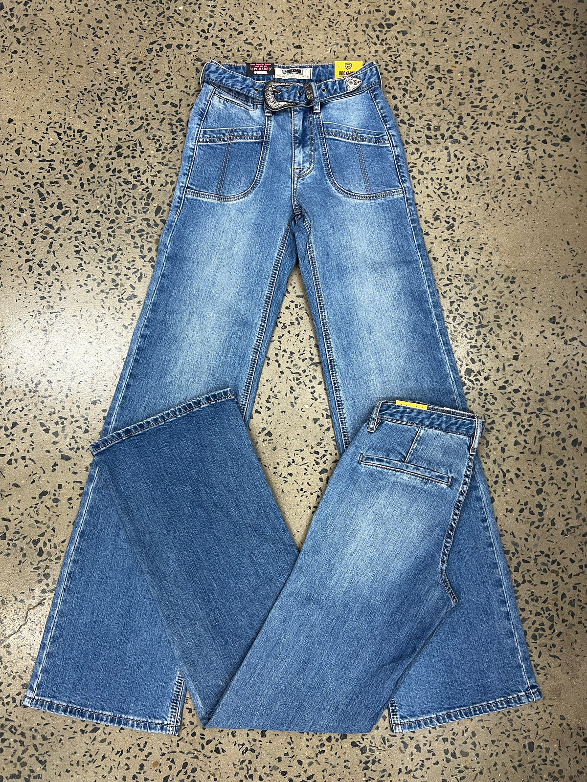 Rock & Roll Cowgirl Jeans - BW6HD06063 - High Rise Wide Leg Flare