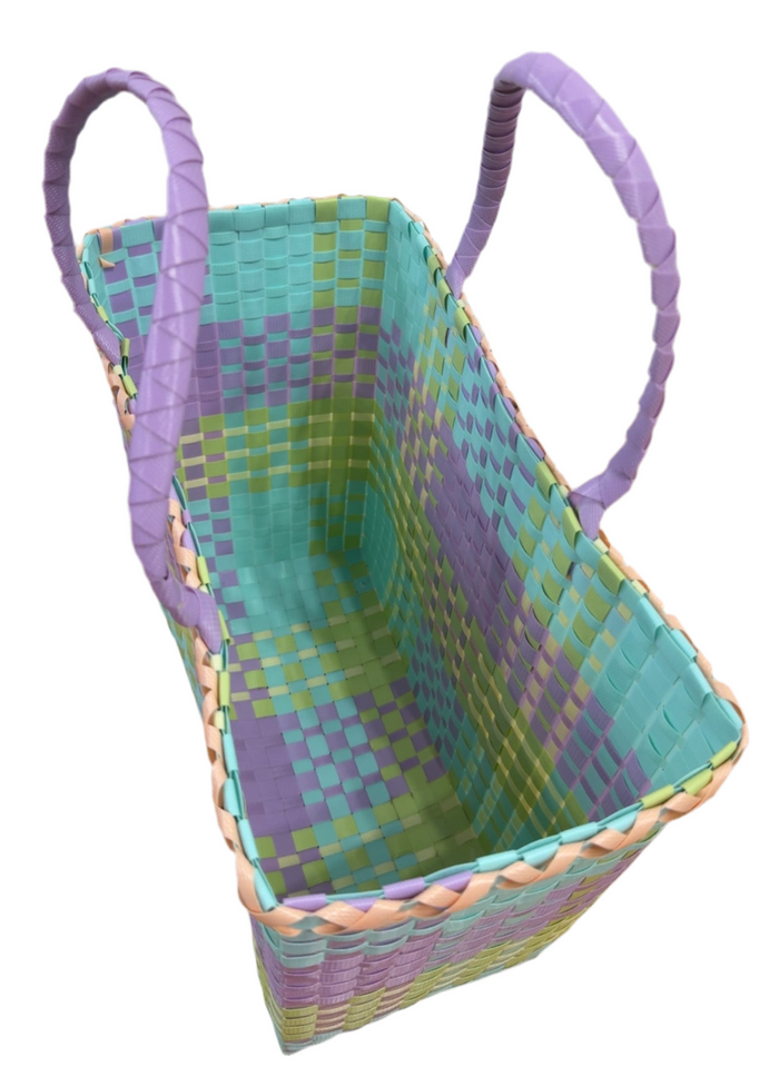 Recycled Plastic Small Tote Bag - Pastel