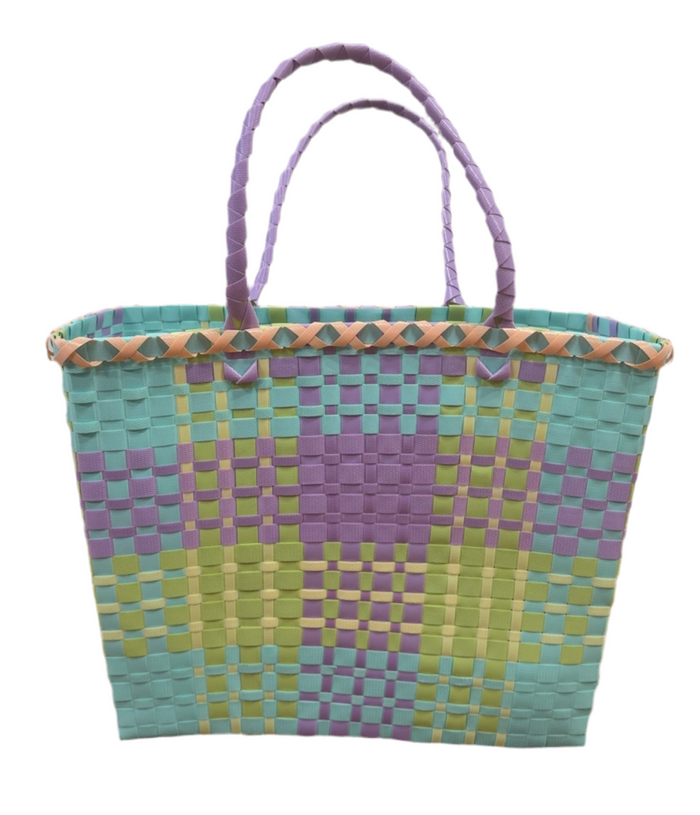 Recycled Plastic Small Tote Bag - Pastel