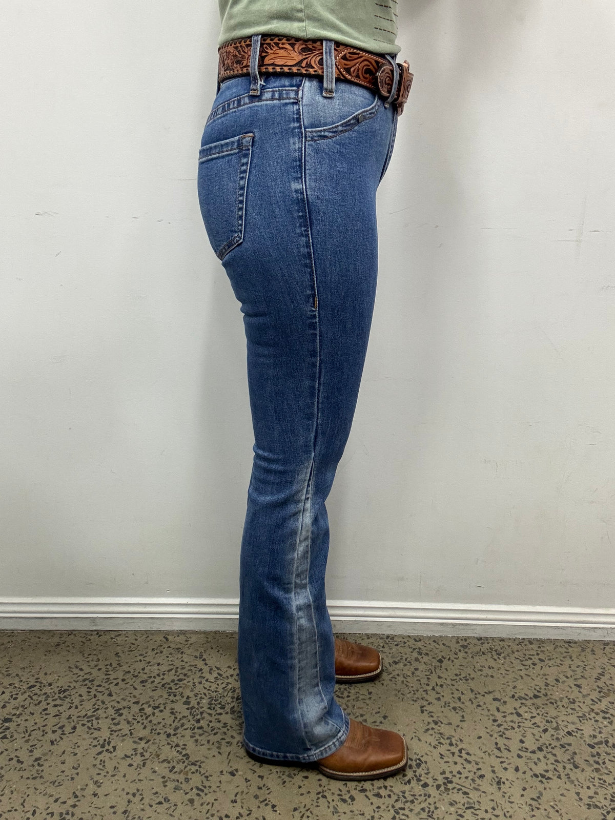 Rock & Roll Cowgirl Jeans - BW4HD06039 - Two Tone High Rise Bootcut