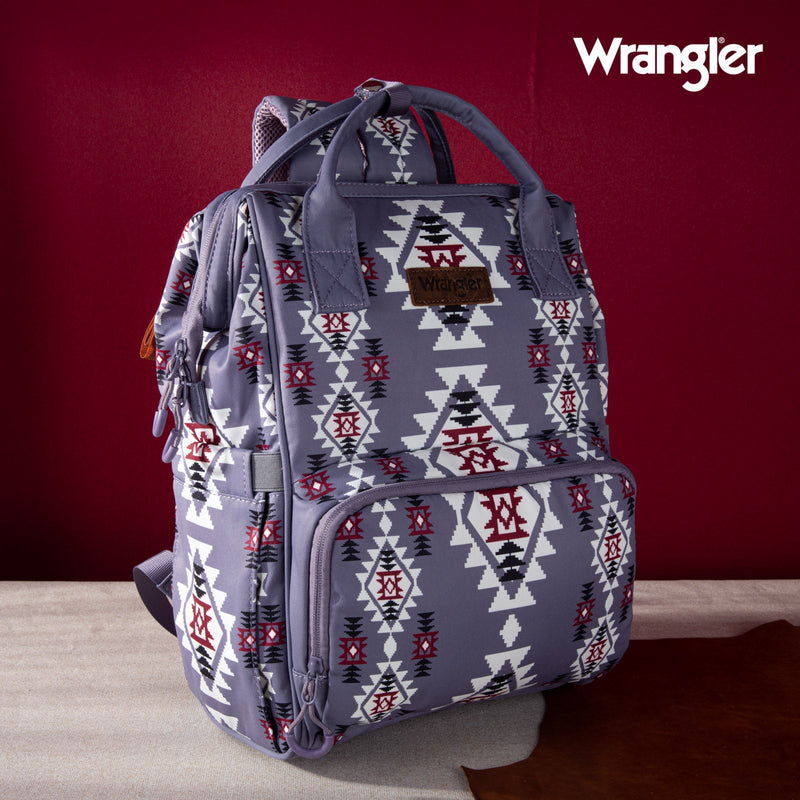 Wrangler Allover Aztec Dual Sided Backpack (WG2204-9110LAV)