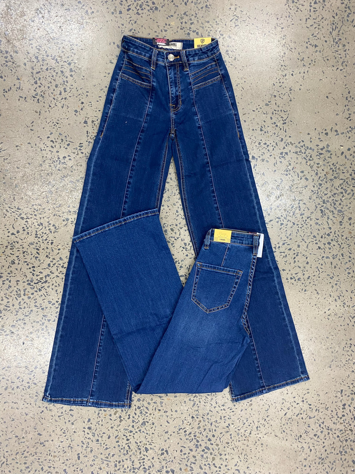 Rock & Roll Cowgirl Jeans - BW6HD07214 - Front Seam Relaxed High Rise Flare