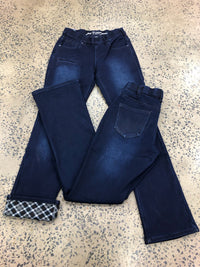 Cowgirl Tuff Jeans - Pull-On Flannel