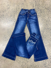 Cowgirl Tuff Jeans - Edgy Wide Leg