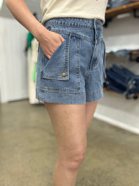 Polly Shorts - Blue Denim High Waisted