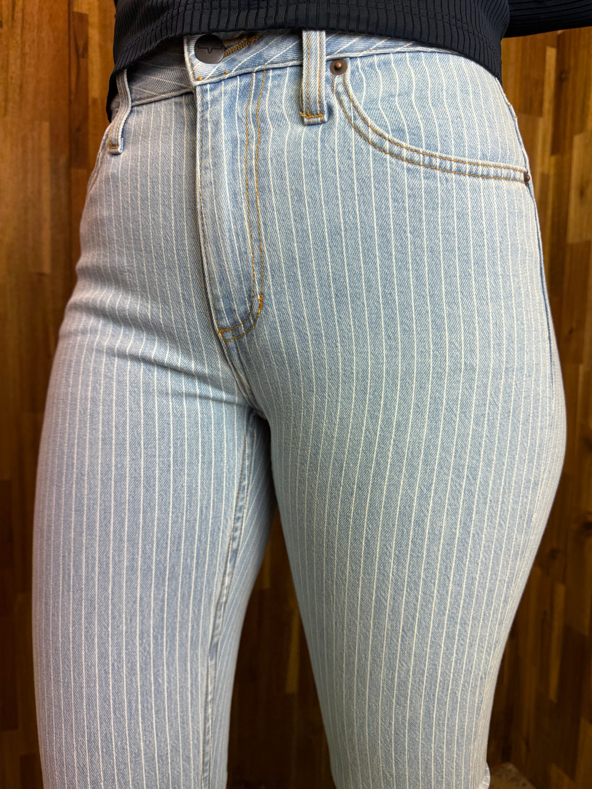 Kimes Ranch Jeans - Crystal Light Wash Stripe