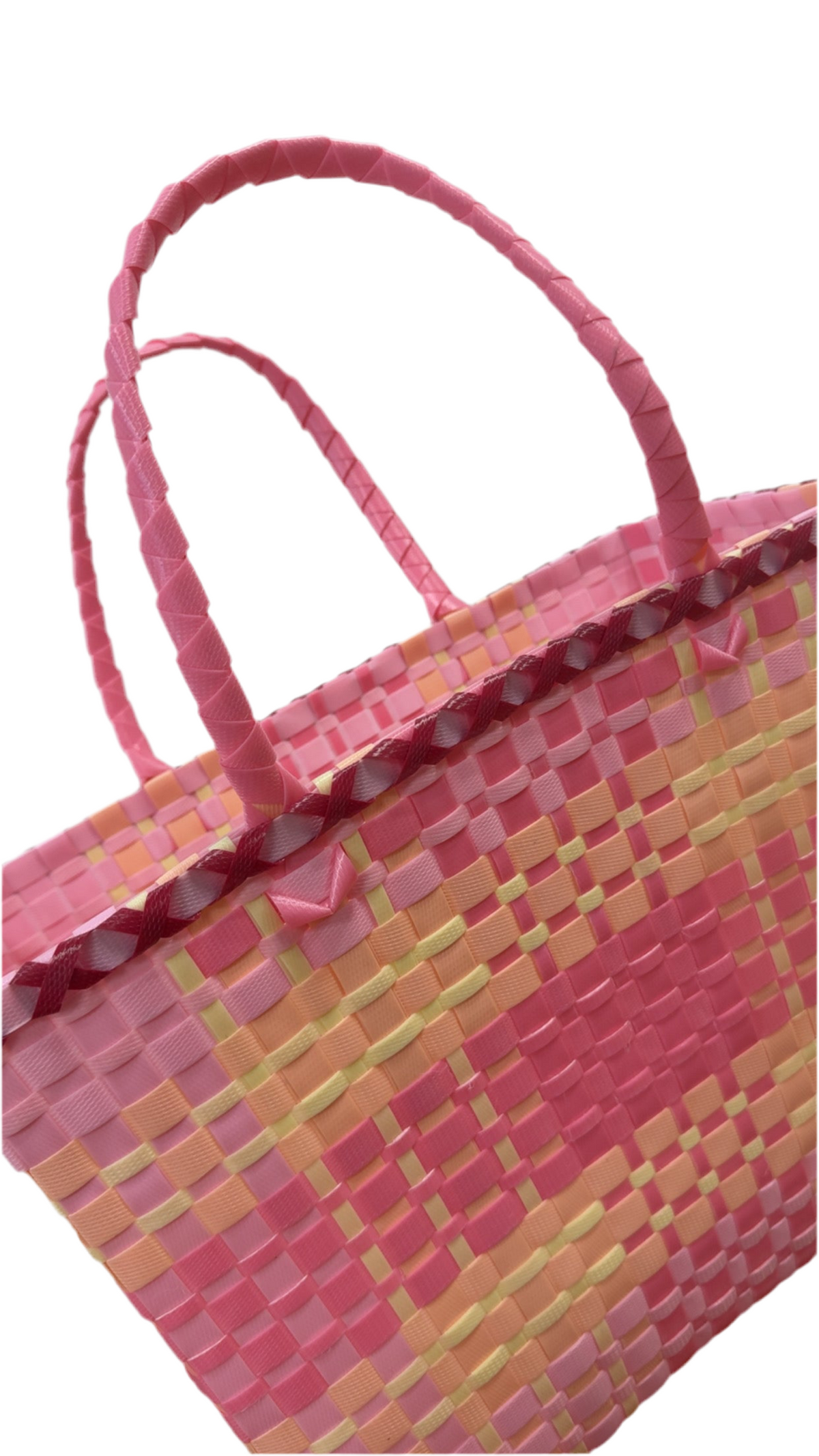 Recycled Plastic Small Tote Bag - Strawberry
