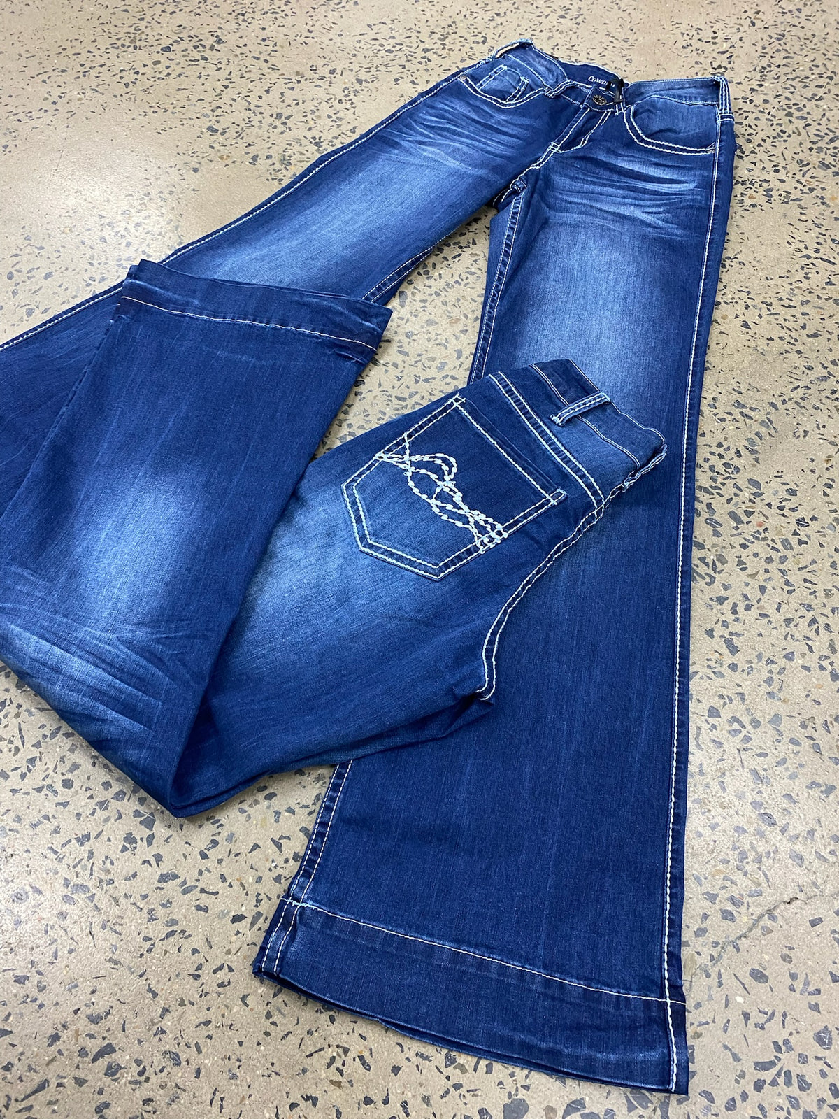 Cowgirl Tuff Jeans - Edgy Wide Leg