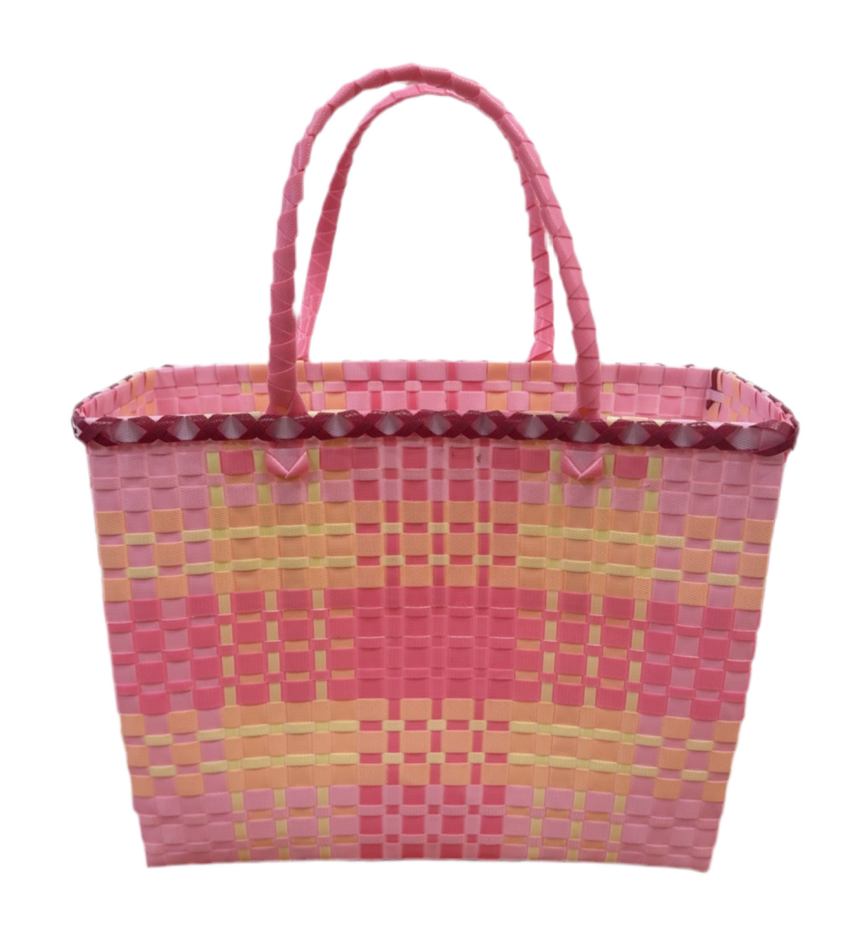 Recycled Plastic Small Tote Bag - Strawberry