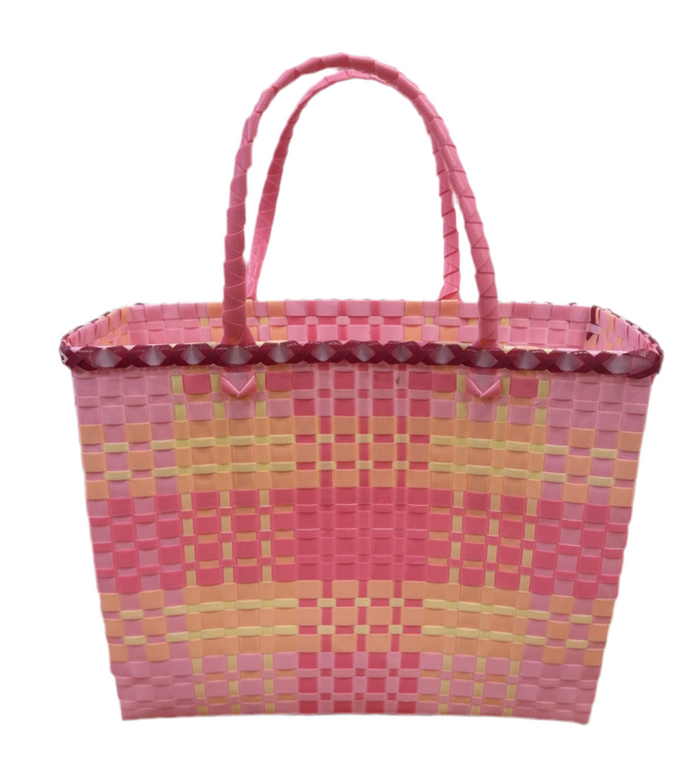 Recycled Plastic Small Tote Bag - Strawberry