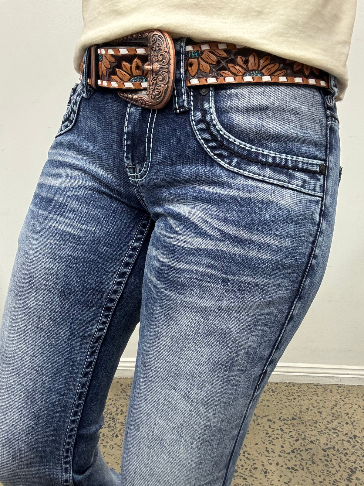 Cowgirl Tuff Jeans - DFMI Bleached