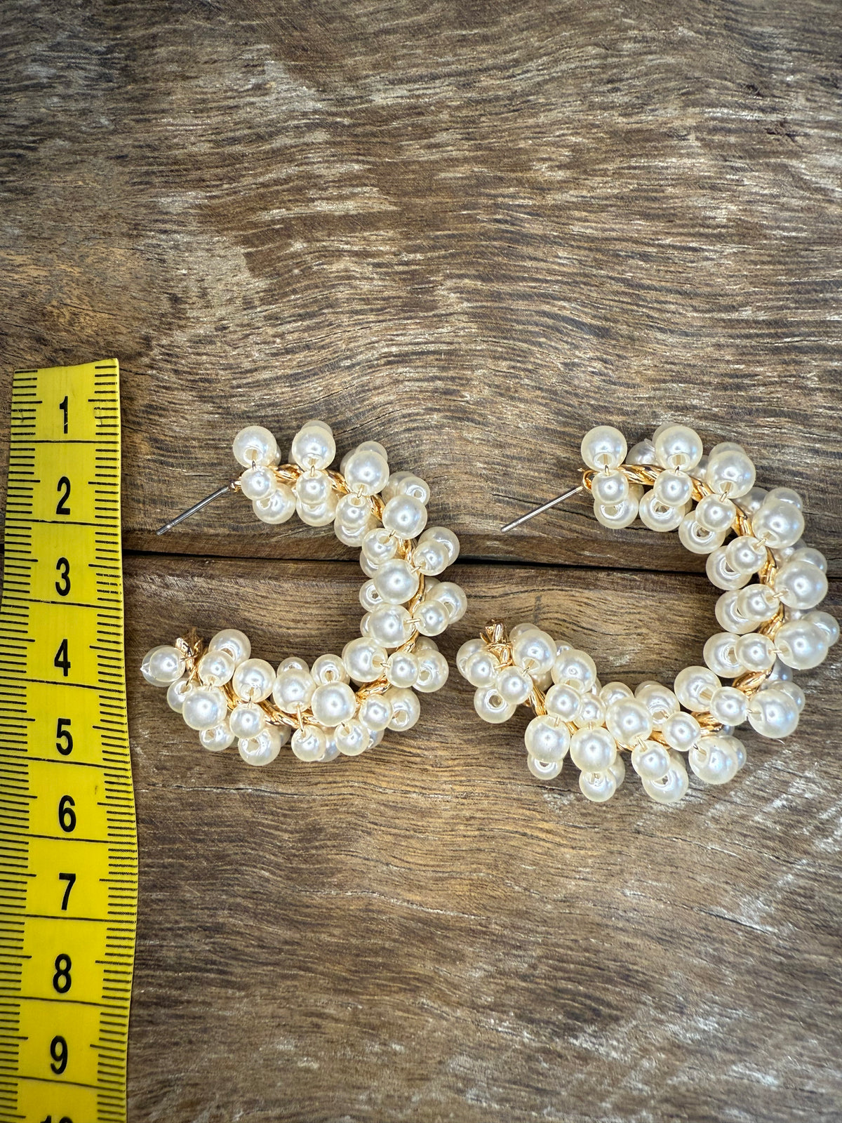 Earrings - Pearl Cluster Hoop