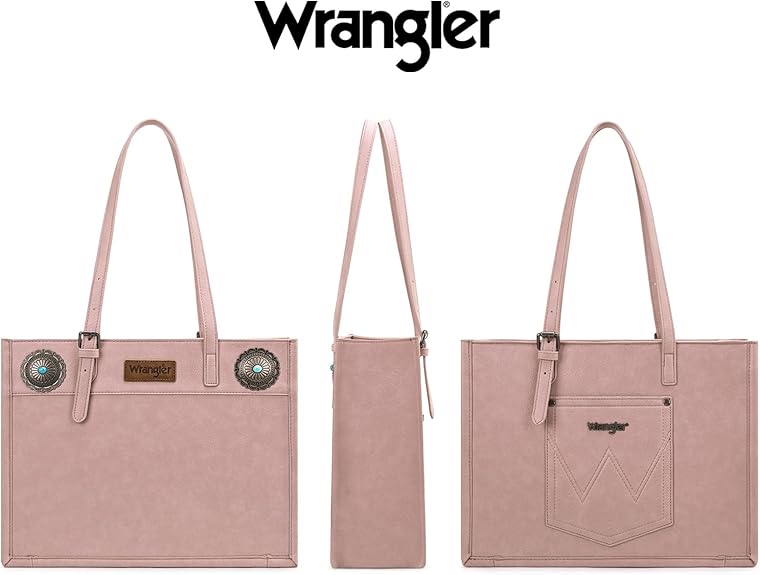 Wrangler Concho Wide Tote - Dark Pink (WG194-8122DPK)