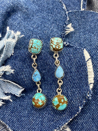 Dawn Earrings - Silver Turquoise