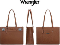 Wrangler Concho Wide Tote - Brown (WG194-8122BR)