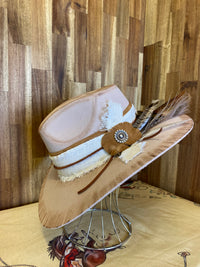 Pinch Front Felt Hat - Sand