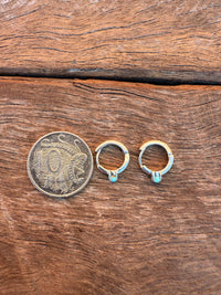 Ellie Hoop Earrings - Turquoise Stones