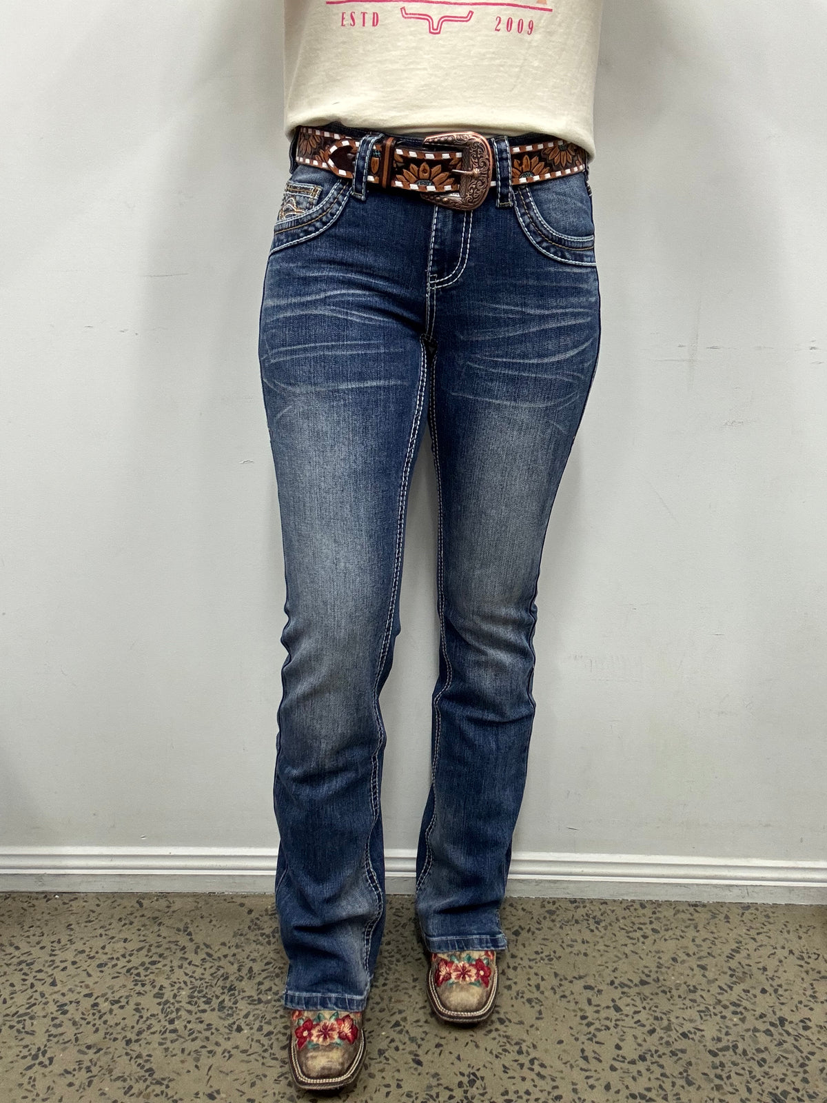 Cowgirl Tuff Jeans - DFMI Faded