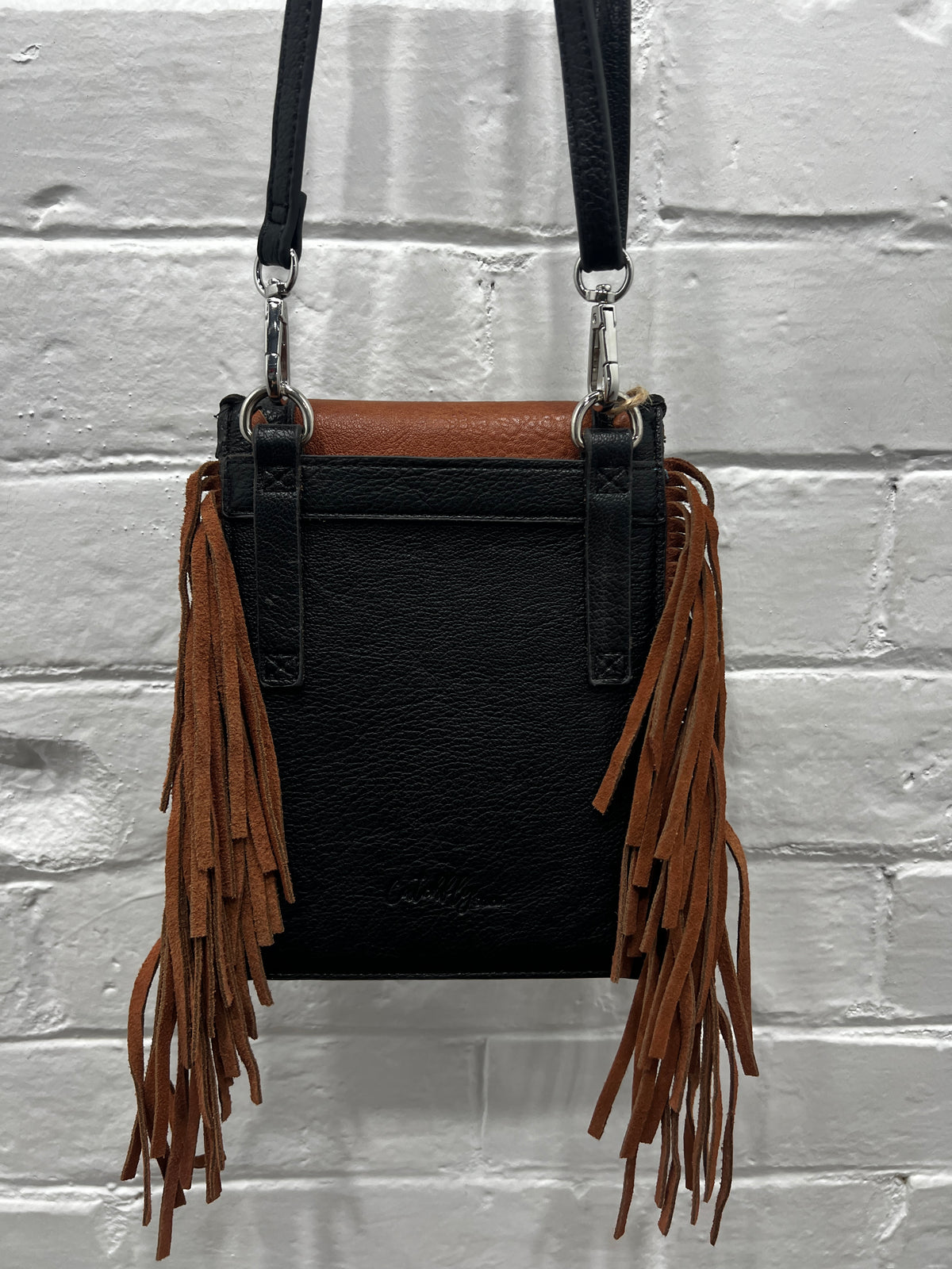 Maysie Black & Tan Crossbody Wallet