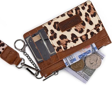 Wrangler Aztec Key Chain Wristlet Card Wallet - Brown (WG137-W0092BR)
