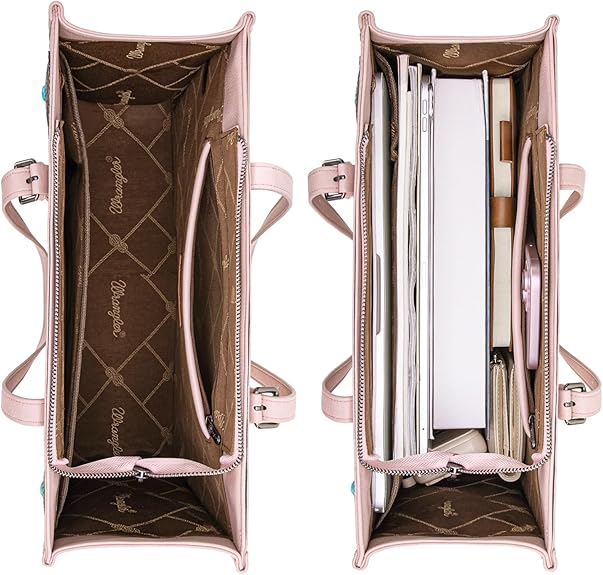 Wrangler Concho Wide Tote - Dark Pink (WG194-8122DPK)