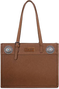 Wrangler Concho Wide Tote - Brown (WG194-8122BR)